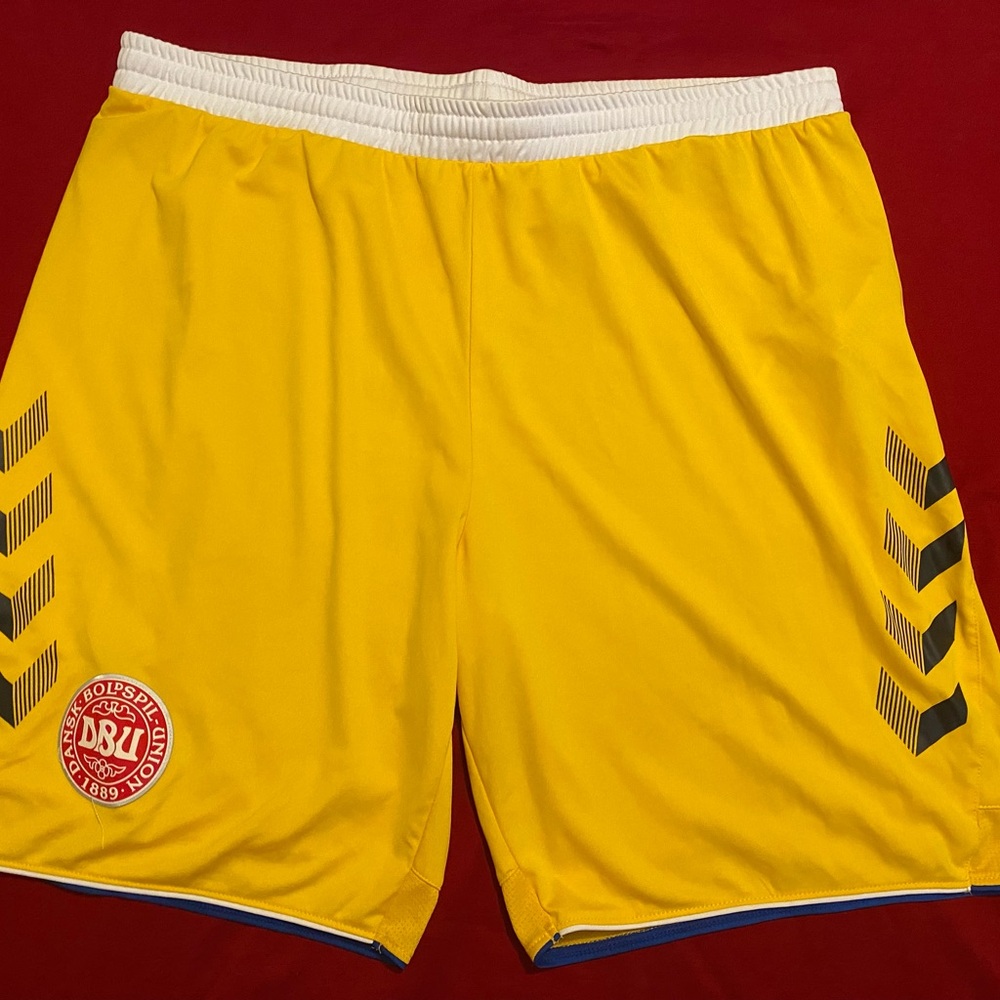 Hummel Denmark Yellow Athletic Men's Soccer Shorts